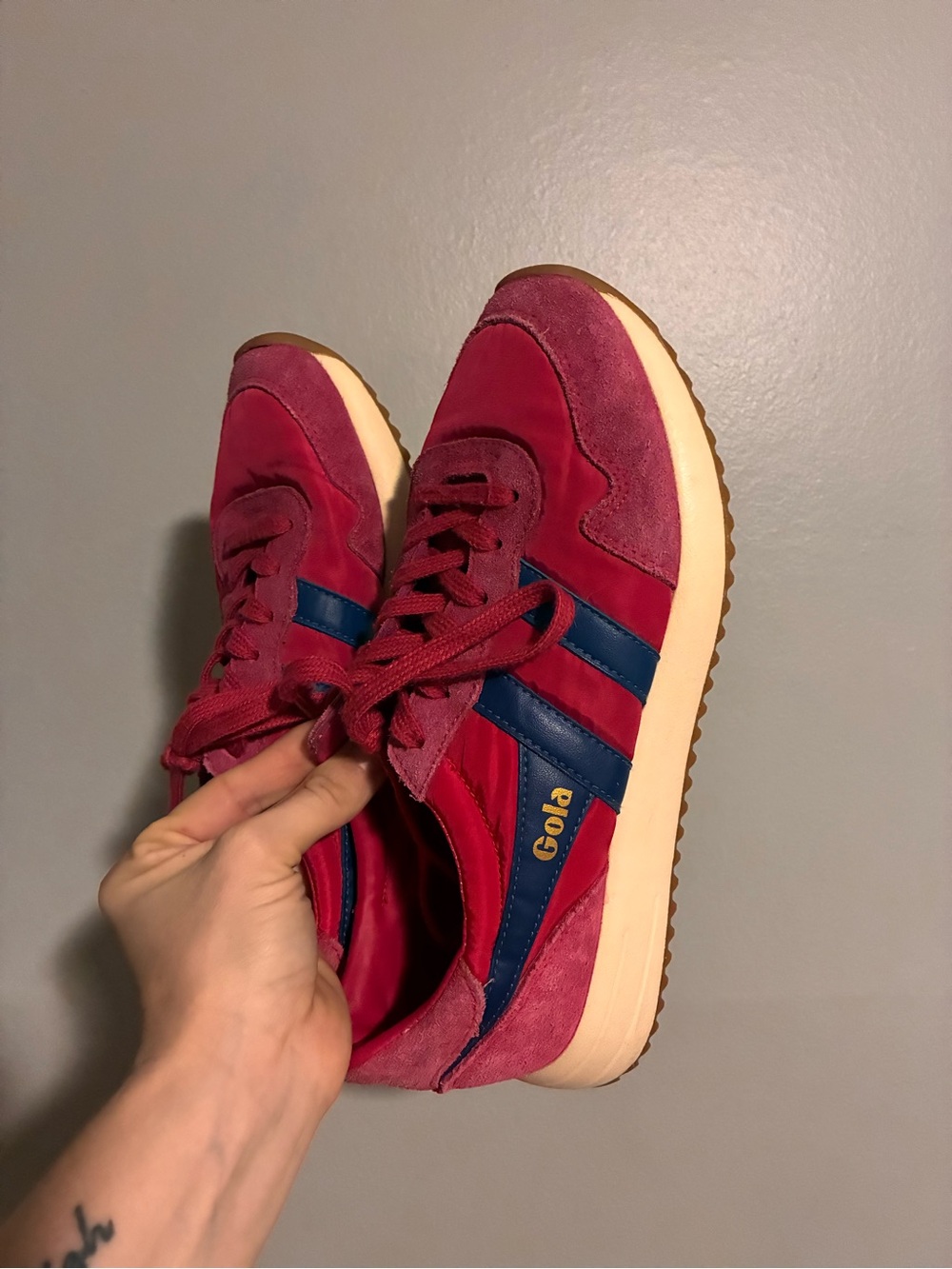 Gola Women’s Pink & Blue Runner Sneakers - Size 7